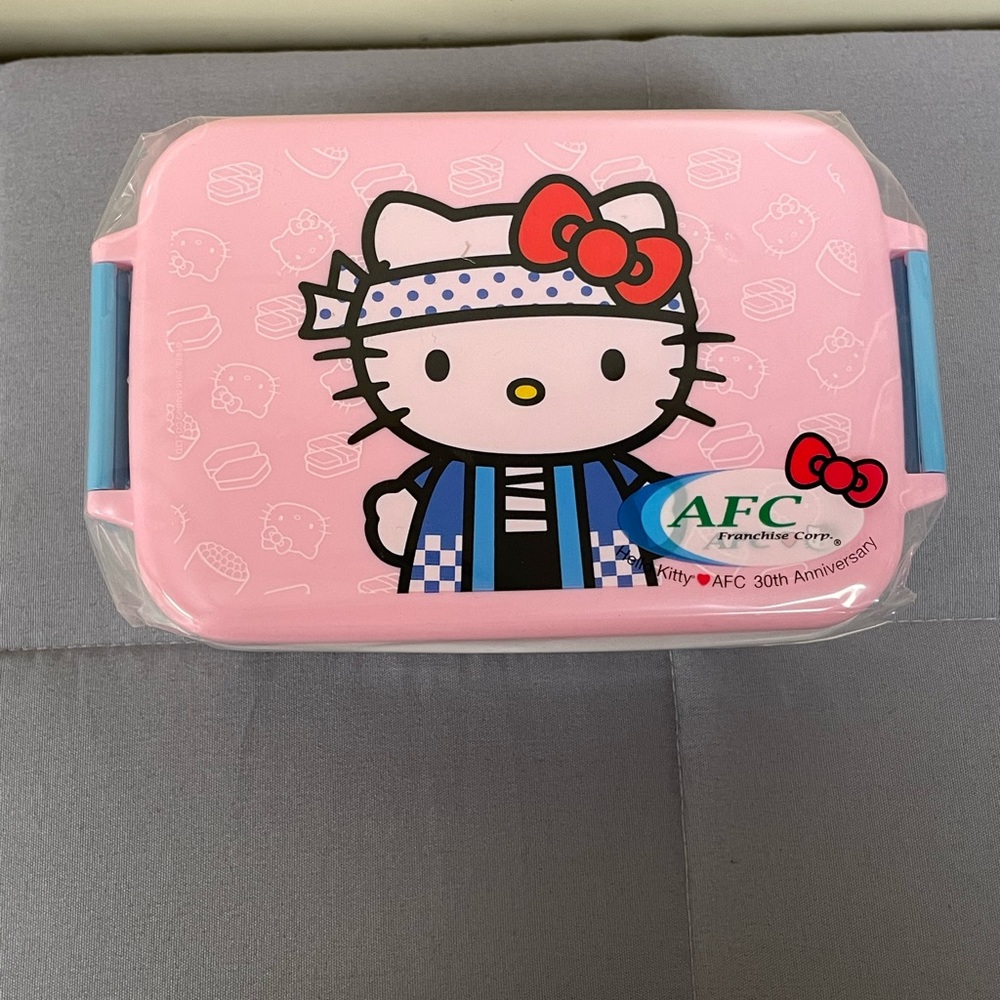 NEW Hello Kitty (Sanrio) Sushi Chef AFC 30th Anniversary BPA Free Kids Lunch Box